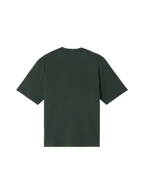 T-shirt da uomo a manica corta in jersey di cotone biologico pettinato colore verde STONE ISLAND | 2100025S0115V005E