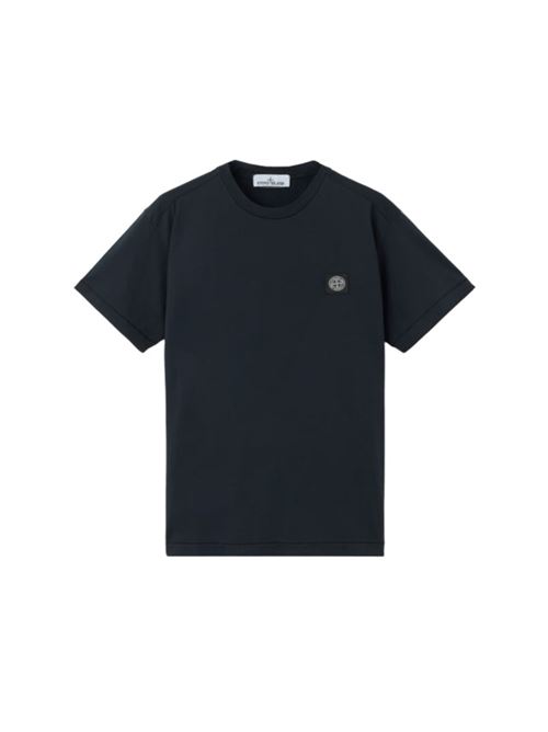 T-shirt da uomo, girocollo a manica corta in jersey di cotone colore blu STONE ISLAND | 2100027S0013V0020