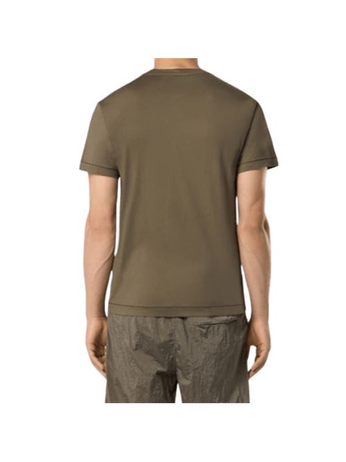 T-shirt da uomo, girocollo a manica corta in jersey di cotone colore verde militare STONE ISLAND | 2100027S0013V0054