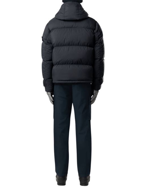 Giubbotto da uomo con cappuccio, immbottito con piuma d'oca, colore nero STONE ISLAND | 4100019S0182V0029