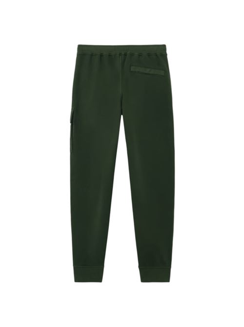 Pantalone da uomo, jogger con tasca a soffietto sulla gamba in cotone garzato colore verde STONE ISLAND | 6200003S0A20V005E