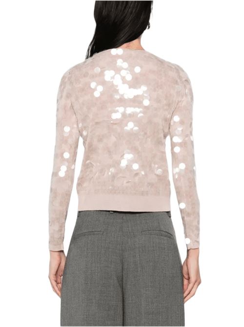 Cardigan da donna in pura lana con paillettes, colore rosa MAX MARA STUDIO | 6346051106002