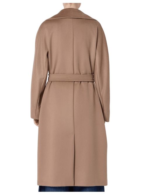Cappotto da donna midi in pura lana, sartoriale, con cintura abbinata da annodare vita, colore marron glacé WEEKEND MAX MARA | 5016105206014