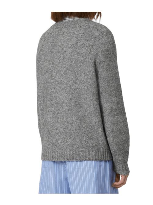Maglia basic da donna in misto lana dalla vestibilità morbida, colore grigio WEEKEND MAX MARA | 5366155106007