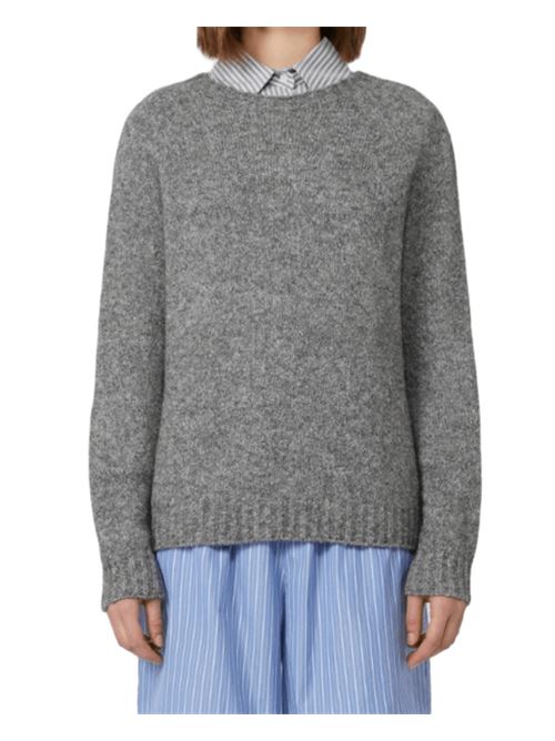 Maglia basic da donna in misto lana dalla vestibilità morbida, colore grigio WEEKEND MAX MARA | 5366155106007