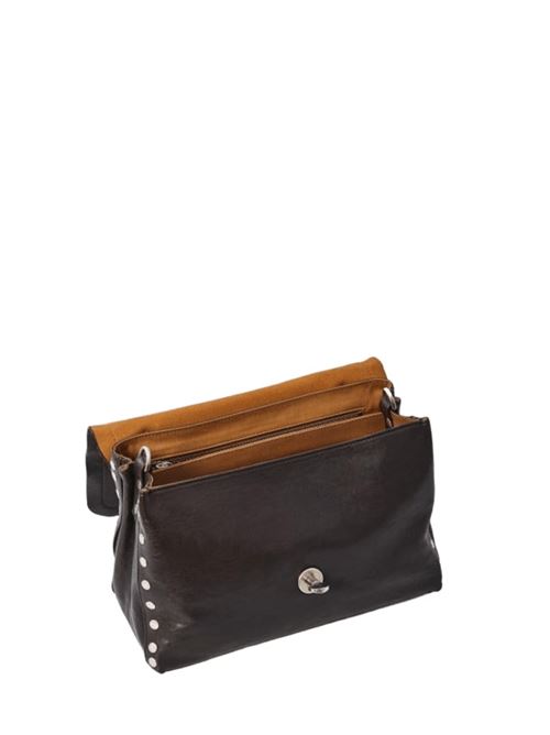 Borsa da donna a mano/spalla/tracolla in pelle di agnello colore brown carbone ZANELLATO | 06800000S21000Z1153