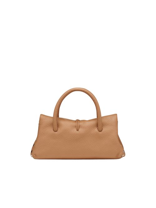 Borsa da donna a mano/spalla con tracolla removibile in pelle martellata, colore marrone amaretto ZANELLATO | 06875011S20000Z0231