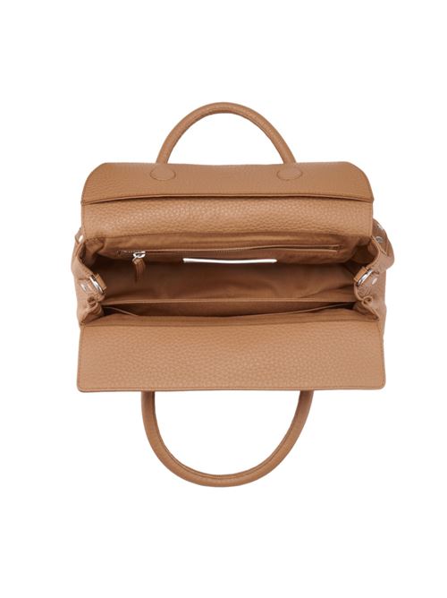 Borsa da donna a mano/spalla con tracolla removibile in pelle martellata, colore marrone amaretto ZANELLATO | 06875011S20000Z0231