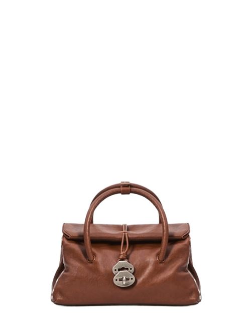 Borsa da donna a mano/spalla con tracolla removibile in pelle di agnello, colore marrone sandalo ZANELLATO | 06875011S21000Z1152