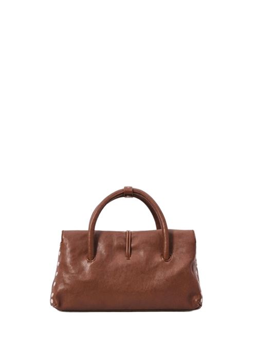 Borsa da donna a mano/spalla con tracolla removibile in pelle di agnello, colore marrone sandalo ZANELLATO | 06875011S21000Z1152