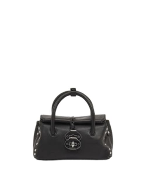 Borsa da donna a mano/spalla con tracolla removibile in pelle martellata, colore nero ZANELLATO | 06875011XS20000Z0001