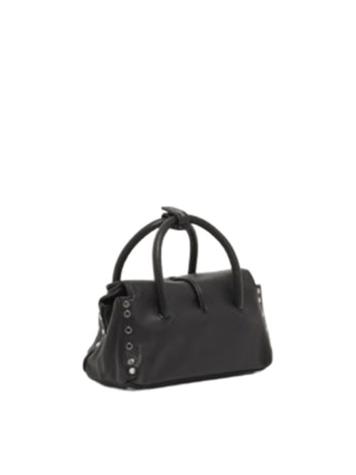 Borsa da donna a mano/spalla con tracolla removibile in pelle martellata, colore nero ZANELLATO | 06875011XS20000Z0001