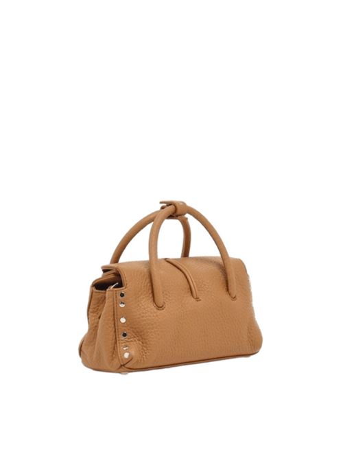 Borsa da donna a mano/spalla con tracolla removibile in pelle martellata, colore marrone amaretto ZANELLATO | 06875011XS20000Z0231