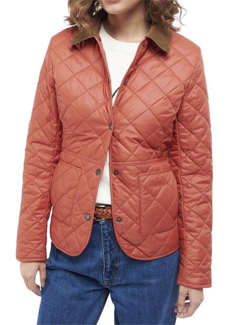 Giacca da Donna rossa trapuntata con colletto in velluto BARBOUR | LQU1012OR74
