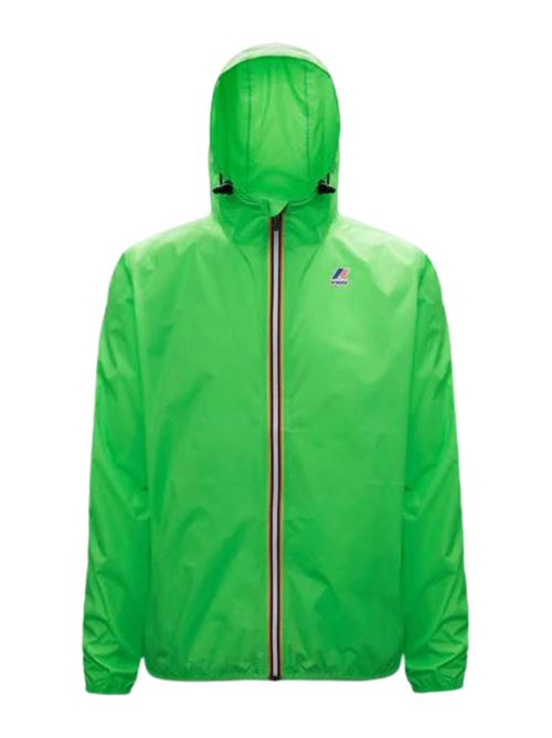 Giacca da Uomo verde fluo con polsini con elastico K-WAY | K004BD0T84