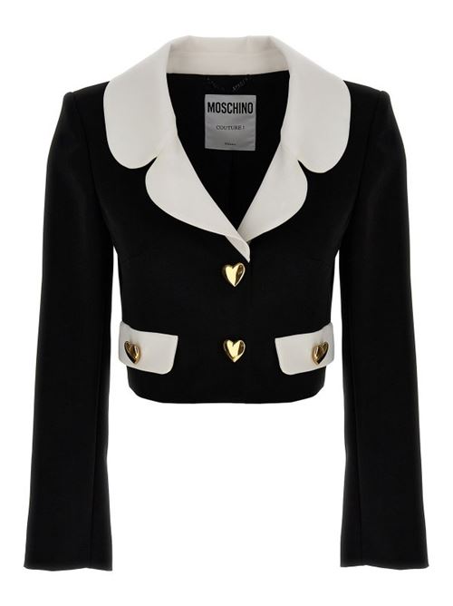 Giacca da donna nera e bianca MOSCHINO COUTURE | 052404244555