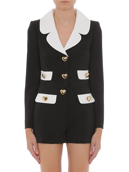 Giacca da donna nera e bianca MOSCHINO COUTURE | 052404244555