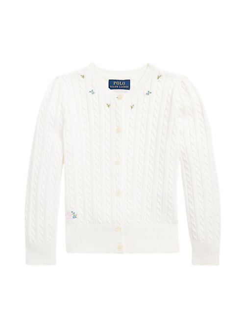 Cardigan da Bambina Ralph Lauren con fiori ricamati POLO RALPH LAUREN | MAGLIERIA | 311901280002