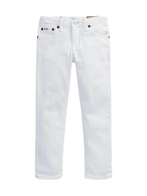 Jeans da Bambino bianco con etichetta sul taschino POLO RALPH LAUREN | JEANS | 322832717005