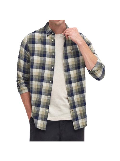 Camicia Uomo verde multicolor in cotone BARBOUR | MSH5450OL51