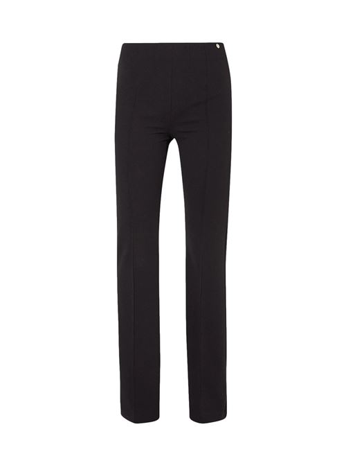 Pantaloni a vita alta Donna neri leggermente svasati LIU JO | PANTALONI | CA4137-J193022222