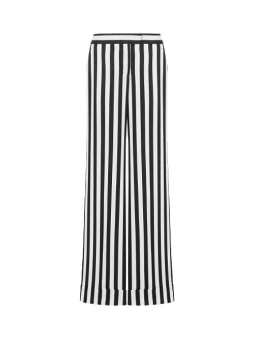 Pantaloni da Donna a righe bianche e nere MOSCHINO COUTURE | 030605321555