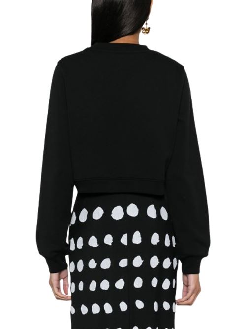 Felpa nera donna con stampa Teddy Bear sul petto anniversario 40 years MOSCHINO COUTURE | 17070428A1555