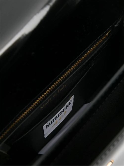 Borsa lucida donna nera con punto di domanda MOSCHINO COUTURE | 73038005A0555