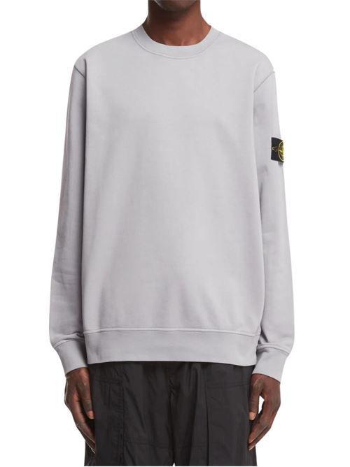 Felpa Uomo grigio con girocollo STONE ISLAND | 801563051V0064