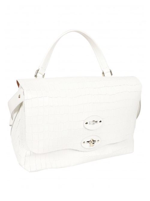 Borsa a spalla donna bianca in pelle ZANELLATO | 68090M7400Z1160