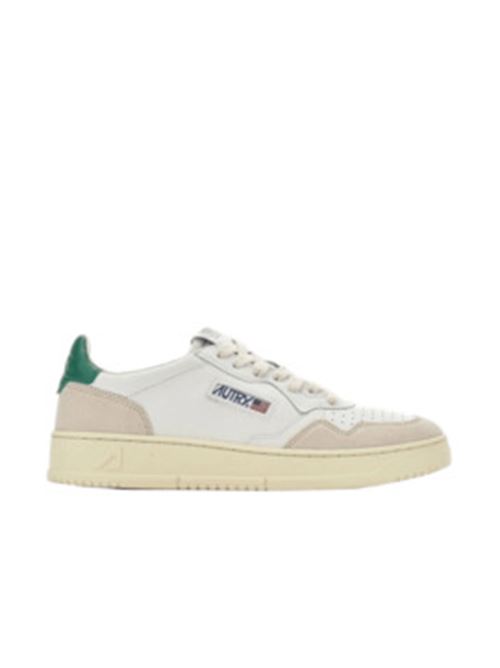 sneakers uomo pelle bianco/verde camoscio beige AUTRY | AULMLS23
