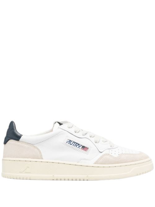 sneakers uomo pelle bianco/blu camoscio beige AUTRY | AULMLS28