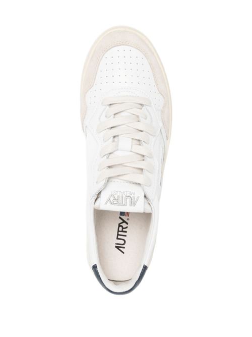 sneakers uomo pelle bianco/blu camoscio beige AUTRY | AULMLS28