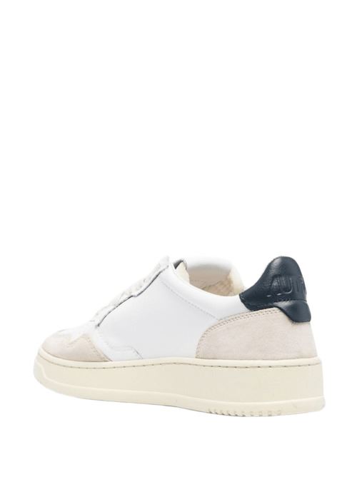 sneakers uomo pelle bianco/blu camoscio beige AUTRY | AULMLS28