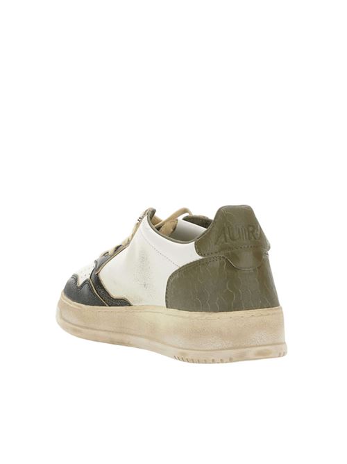 sneakers uomo super vintage pelle bianca/verde/nera AUTRY | AVLMSV46