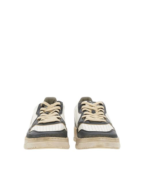 sneakers uomo super vintage pelle bianca/verde/nera AUTRY | AVLMSV46