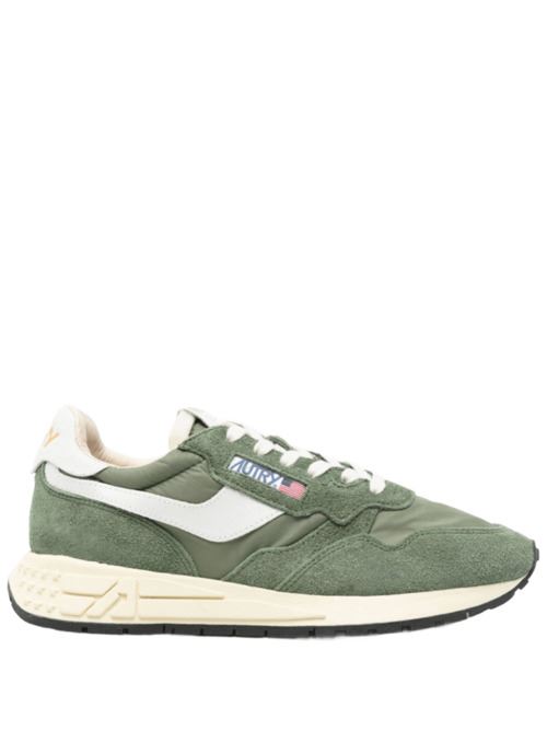 sneakers uomo nylon camoscio verde pelle bianca AUTRY | WWLMNC16