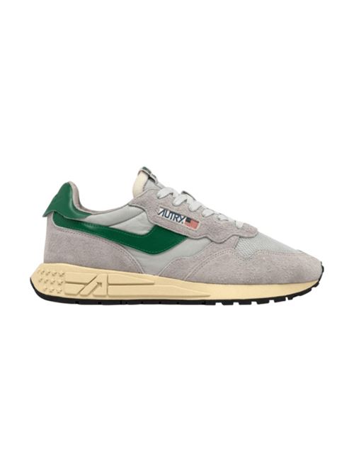 sneakers uoo nylon camoscio grigio pelle verde AUTRY | WWLMUT09