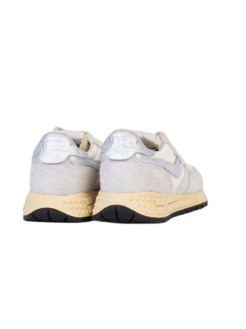 sneakers donna nylon camoscio grigio pelle argento AUTRY | WWLWMU01