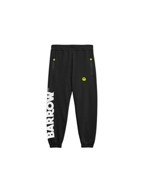 pantalone uomo felpa stampa cotone nero BARROW | S5BWUAFP088110