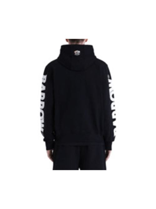 felpa uomo capuccio cotone nera BARROW | S5BWUAHS086110