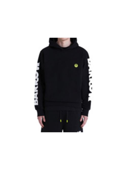 felpa uomo capuccio cotone nera BARROW | S5BWUAHS086110