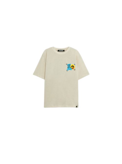 t-shirt uomo stampa cotone vaniglia BARROW | S5BWUATH058BW029