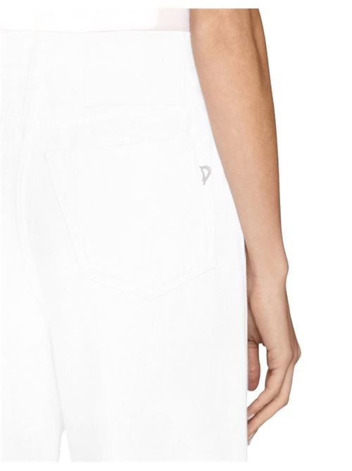jeans donna bianco cotone DONDUP | DP784BF0018PTDW000