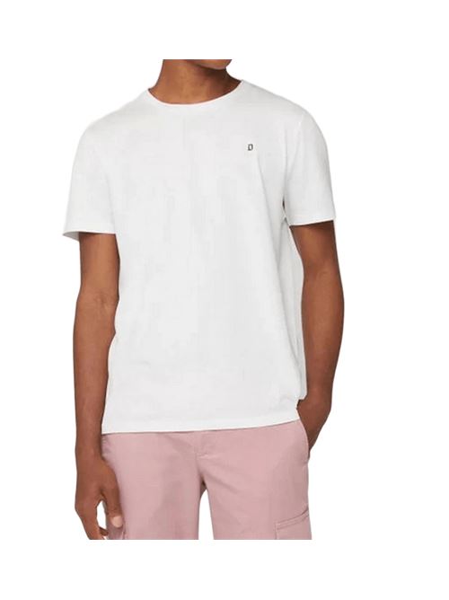 T-shirt uomo logo gommato cotone bianco DONDUP | US198JF0271UZL4000
