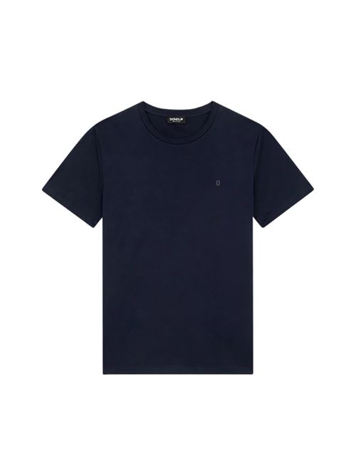 T-shirt uomo logo gommato cotone nero DONDUP | US198JF0271UZL4999