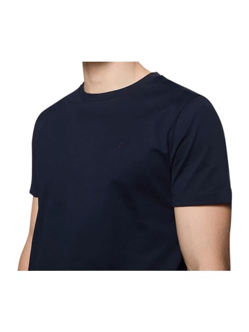 T-shirt uomo logo gommato cotone nero DONDUP | US198JF0271UZL4999