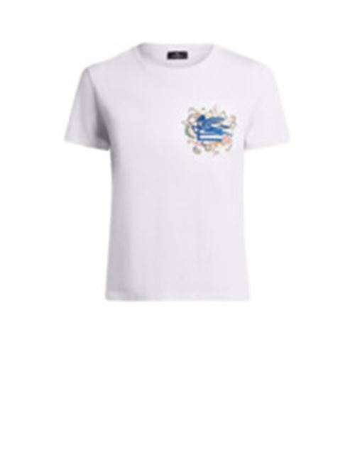 t-shirt donna bianco cotone ETRO | T-SHIRT | WRMA0006AK788W0111