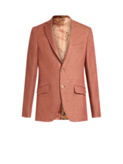 giacca uomo mattone lino misto cotone ETRO | GIACCHE | MRCA000699TUCH5F0612