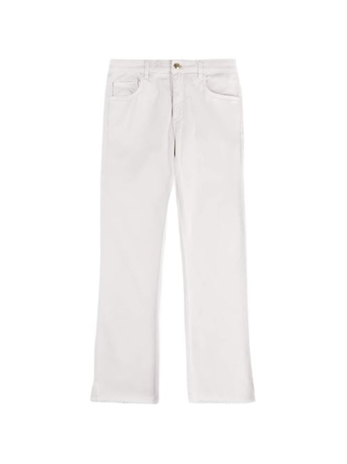 pantaloni donna trombetta 5 tasche cotone stretch bianco FAY | PANTALONI | NTW8650520TM47B209